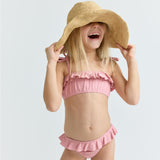 girls dusty rose bandeau bikini