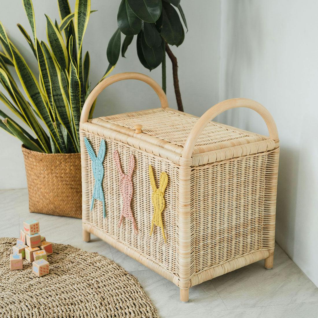 Handcrafted - Anais Toy Trunk - Rattan Wicker