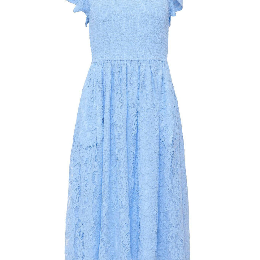 Hattie Dress in Cornflower Blue Lace