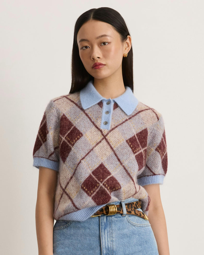 Argyle Camilla Knit Top