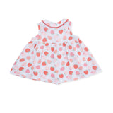 Strawberry Bliss - Jill Dress with Bloomer & Large Bow