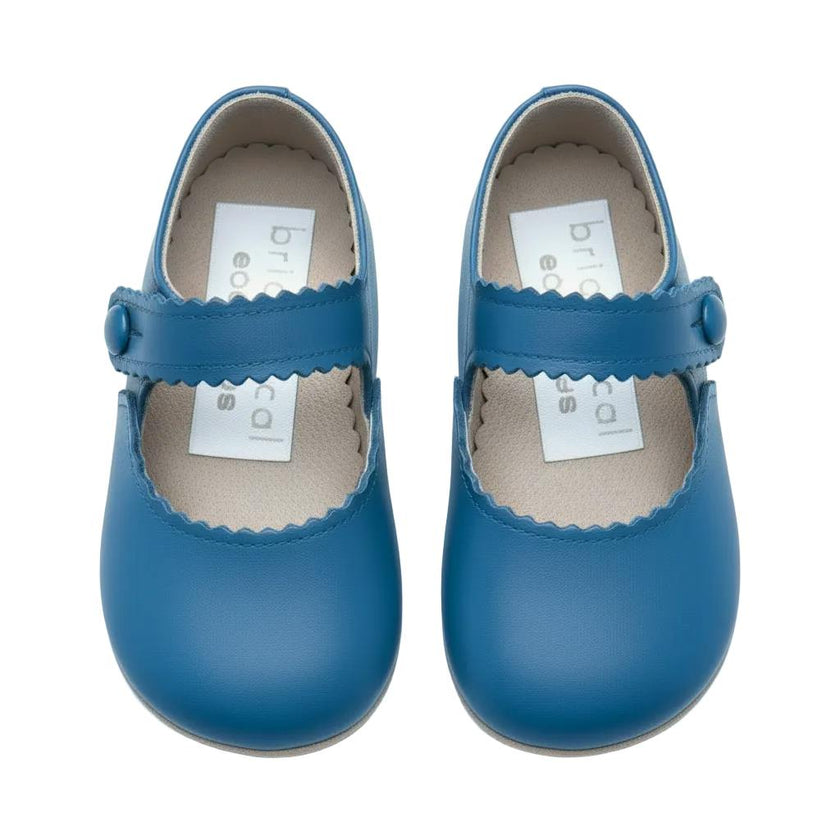 Emma British Pre-Walker Baby Shoes - Cornflower Blue