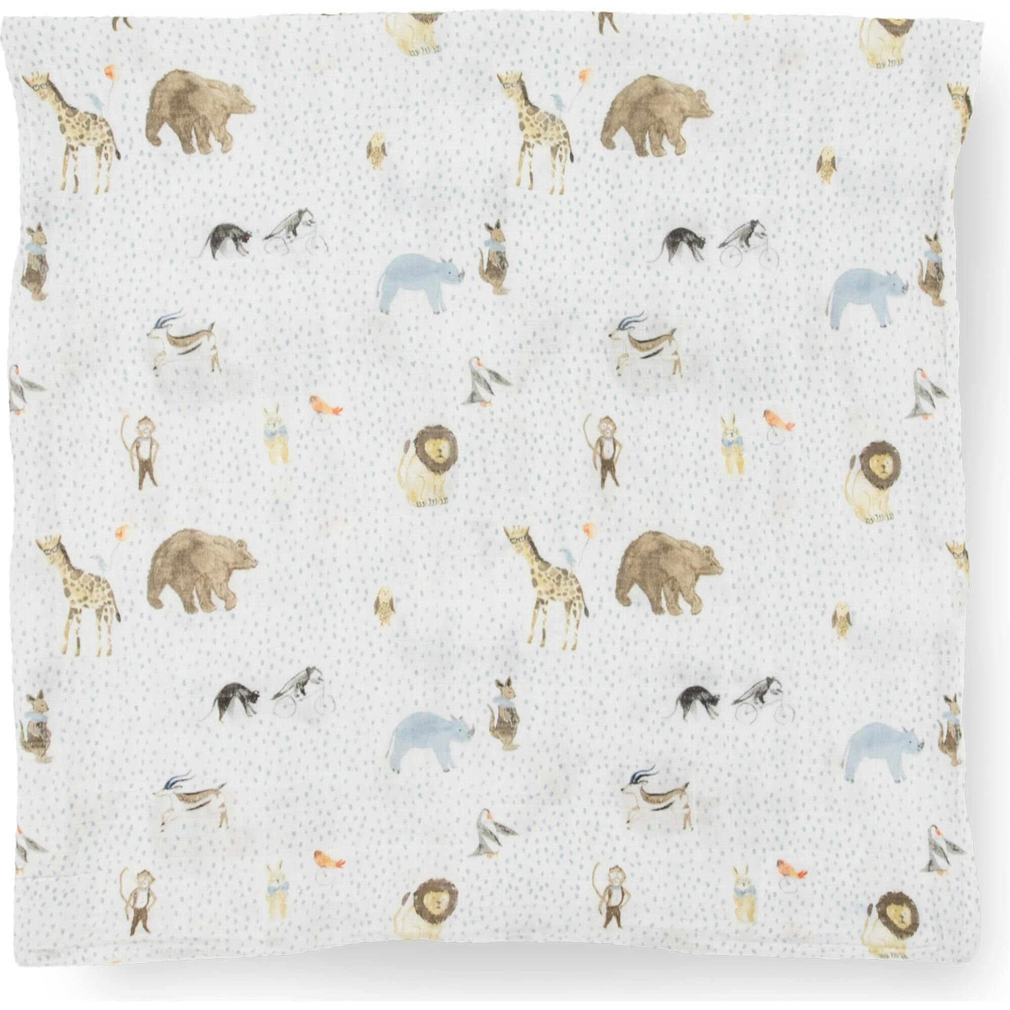 Cotton Muslin Swaddle Blanket 3 Pack - Party Animals
