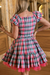 Scottie Dress in Vibrant Plaid