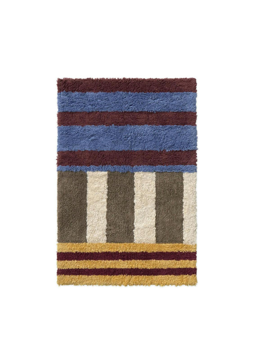 Washable Rug Color On Indigo Blue