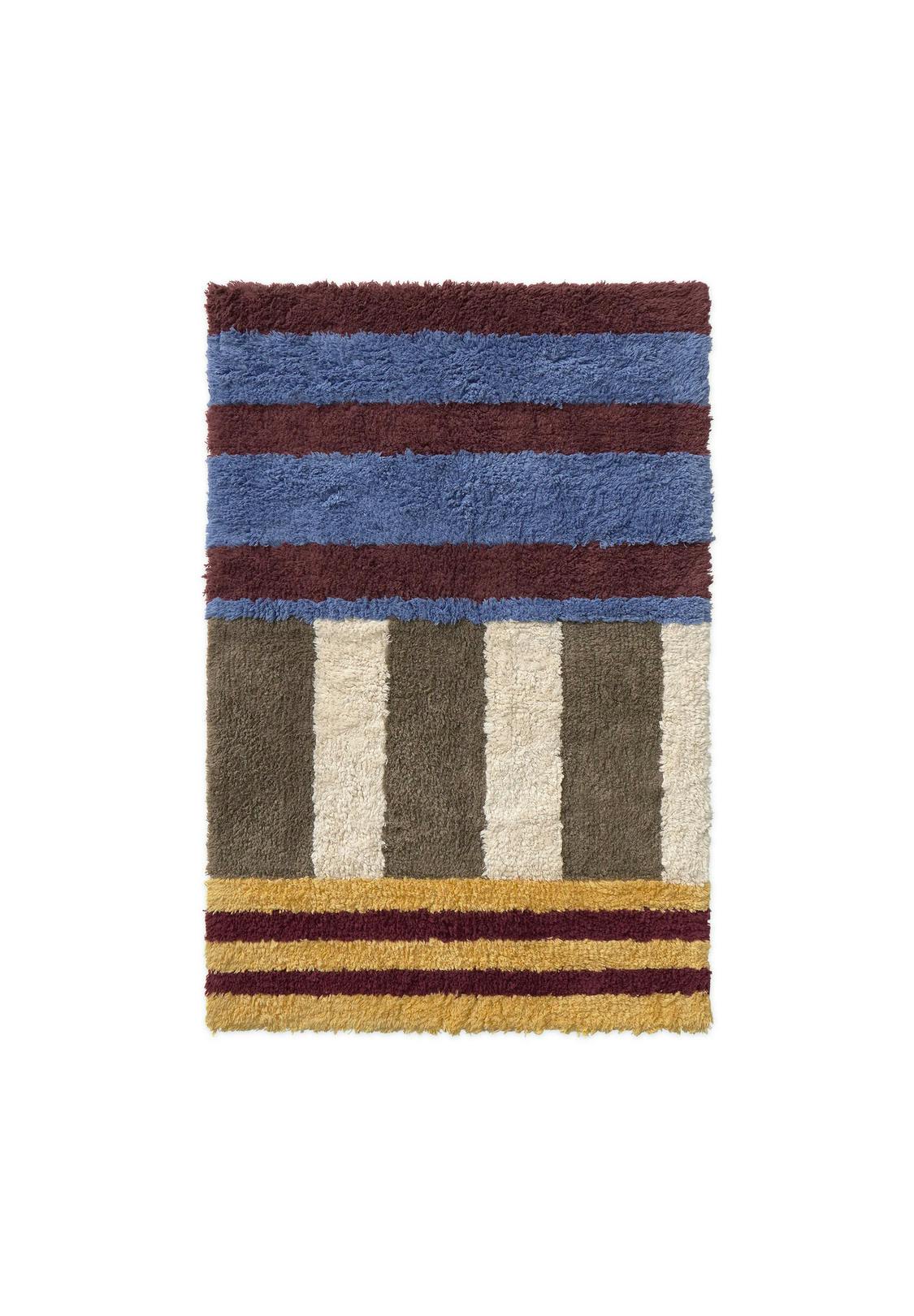 Washable Rug Color On Indigo Blue