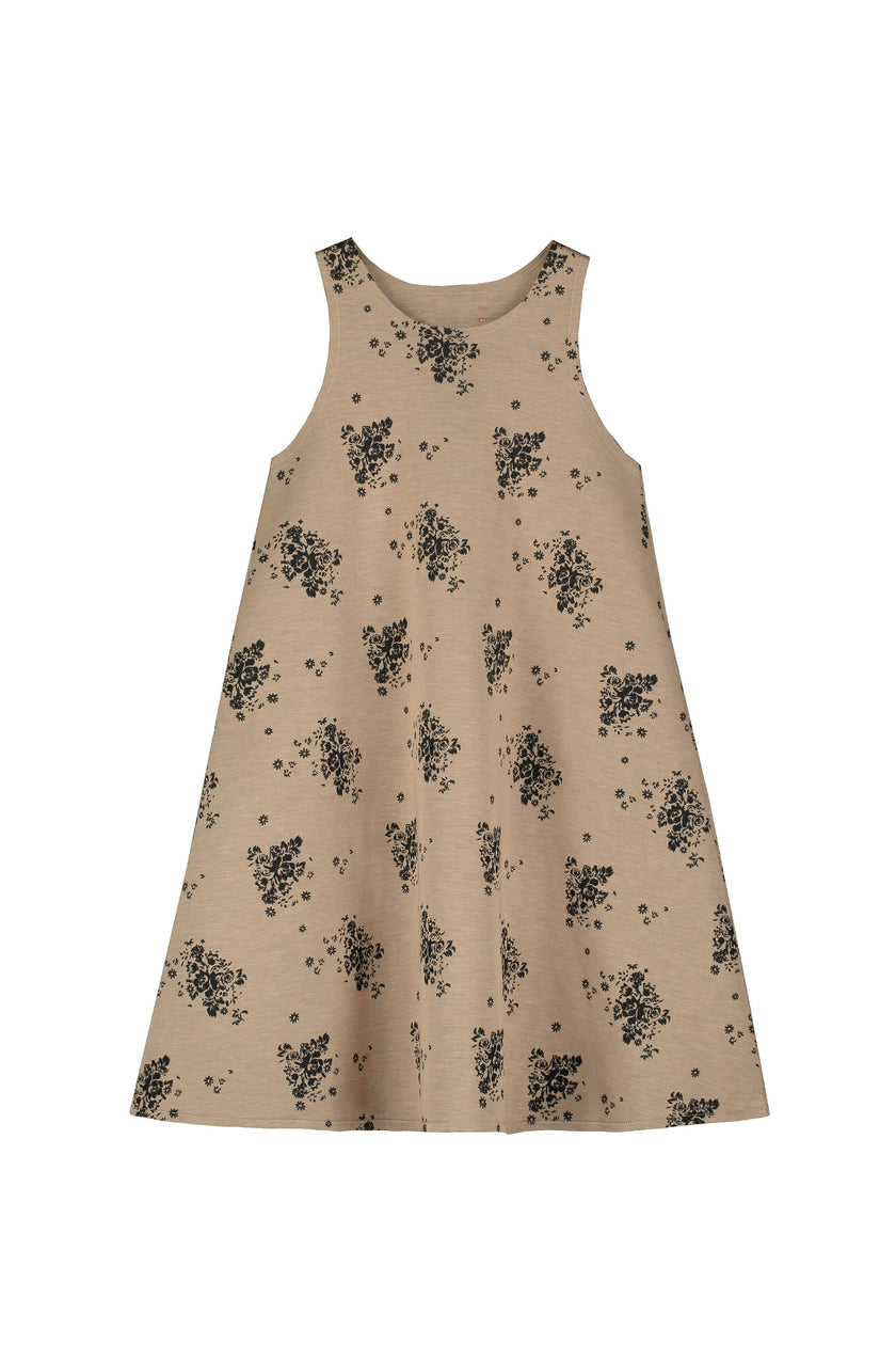 Rosa Apron Dress Camel & Black