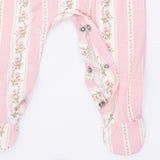 Antoinette Stripe - Smocked Peter Pan Snap Footie