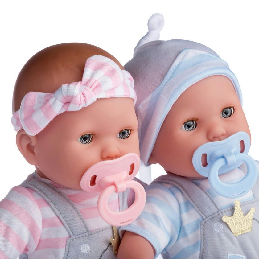 Nonis Boutique: 15" Twin Dolls - Pink & Blue