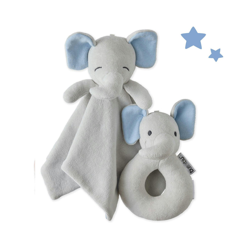 SNUGGLE + SHAKE - Baby Lovey Security Blanket Toy and Rattle Set