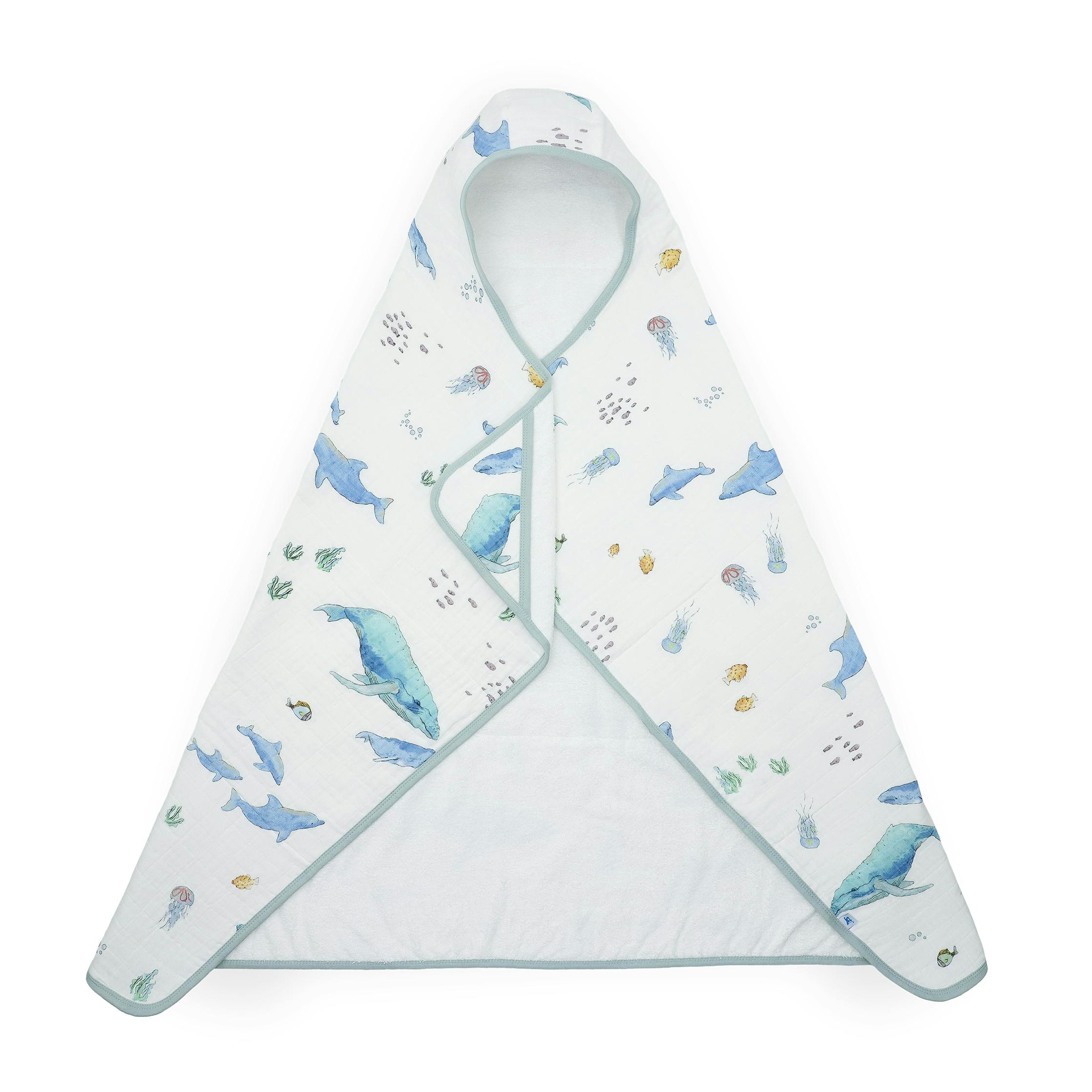 Toddler Hooded Towel - Whales