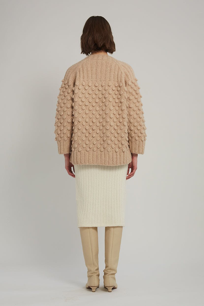 LIAN CARDI | PALE CAMEL