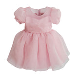 Pink Brixton Puff-Sleeve Party Dress
