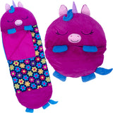 Happy Nappers: Pillow & Sleepy Sack: Large - Fiona The Purple