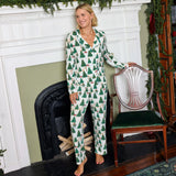 Womens Bamboo PJ Set - Christmas Tree Farm