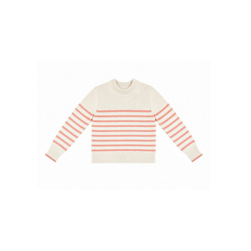 Shell Washed Striped Cotton Sweater