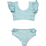 Ruffle Top & Bottom Bikini, Florals