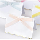 Pastel Velvet Bow Place Cards