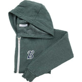 Hooded Zip-up Sweatshirt Retro Initial