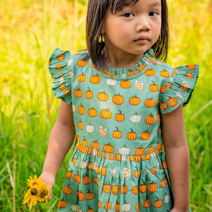 Pumpkin Spice Ruffle Dress