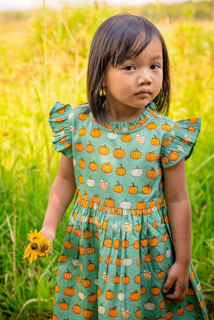 Pumpkin Spice Ruffle Dress
