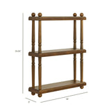 Liberty Tiered Wall Shelf in Natural Walnut