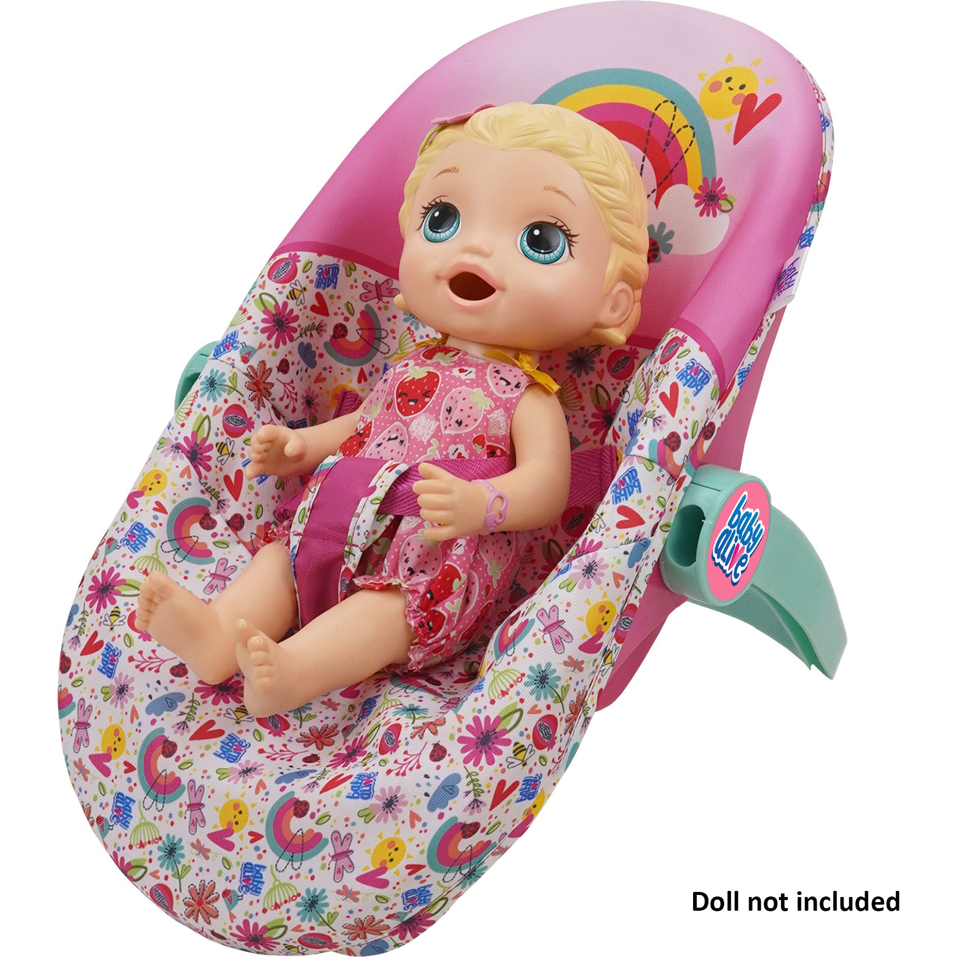 Baby Alive Deluxe Doll Car Seat - Pink & Rainbow