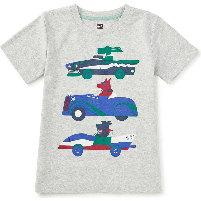 Vroom Squad Graphic Tee, Grey
