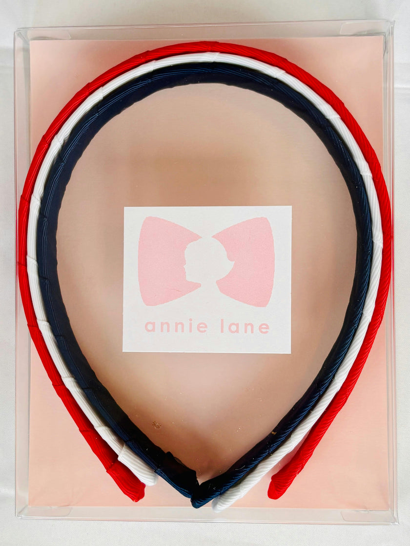 Red, White & Blue Bold Set of three headbands