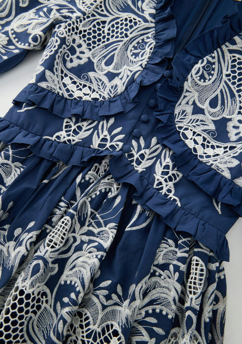 Maia Embroidery Mini Dress