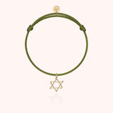 Symbolic Star of David Cord Bracelet, 14k Gold-Filled
