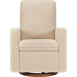 Cali Pillowback Shearling Swivel Glider
