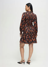Long Sleeve Smocked Maternity Mini Dress