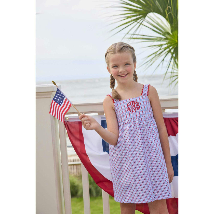 Evie Dress - Patriotic Plaid