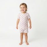 Pink Posy Short Sleeve & Shorts Bamboo Toddler Pajama Set