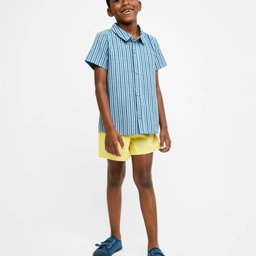 Jack Lee Shirt, Navy Ladder Stripe