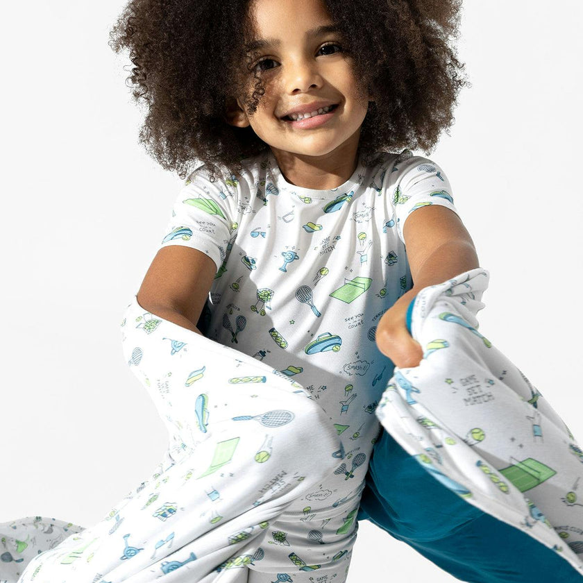 Tennis Bamboo Kids Pajama Short Set