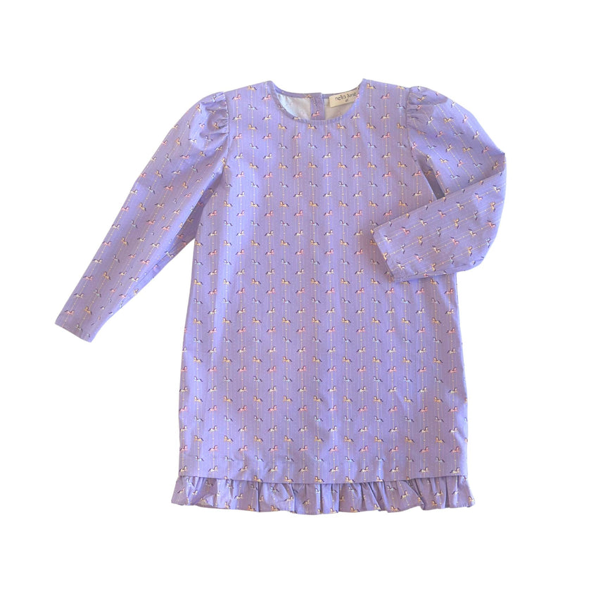 The Convertible Dress in Purple Carousel