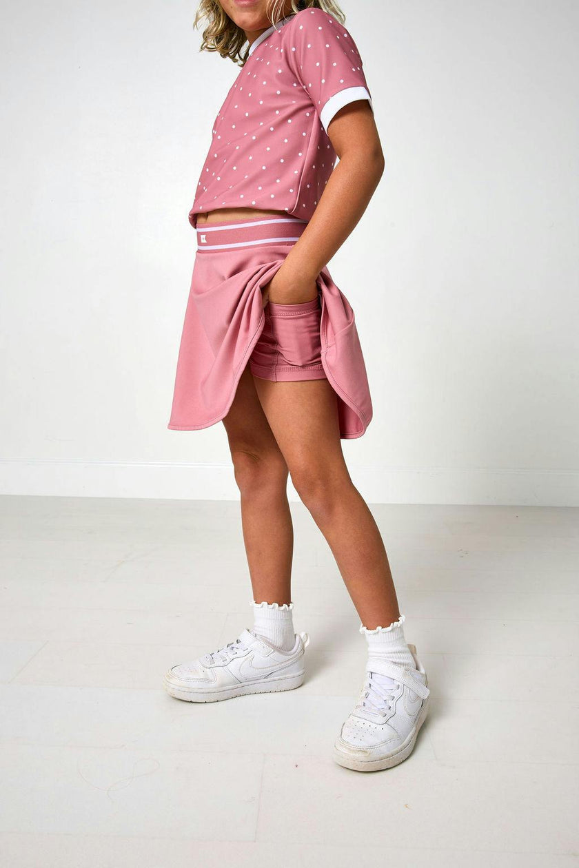 dusty pink topspin skort