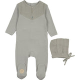 V-Knit Henley Footie & Hat Set