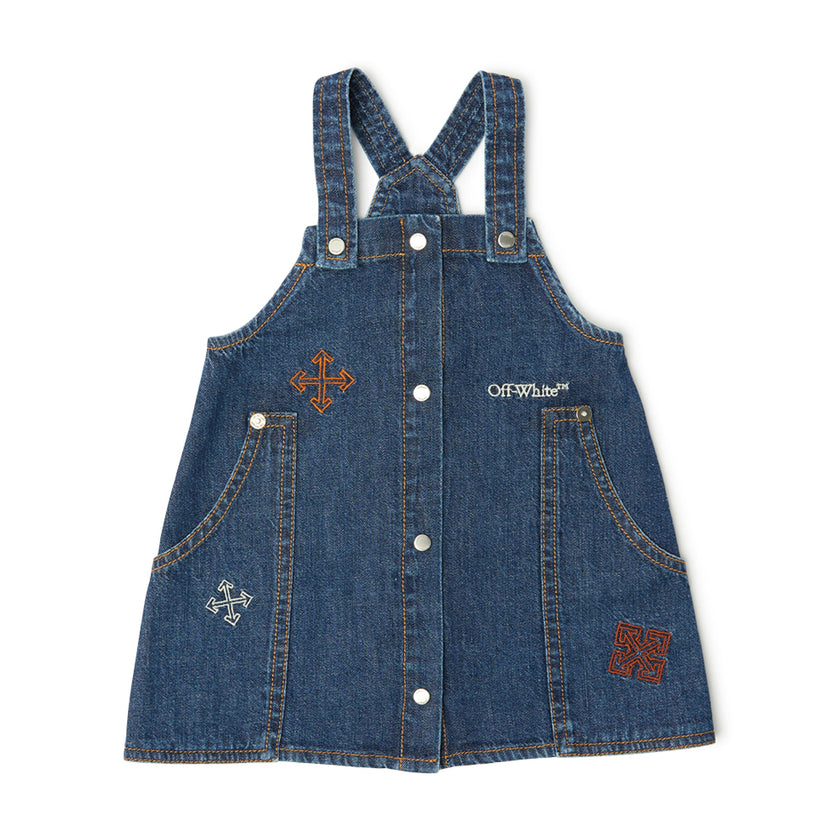 Blue Arrow Denim Pinafore Dress