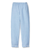 Kid's Twill Pajama Pants in French Blue Stripes