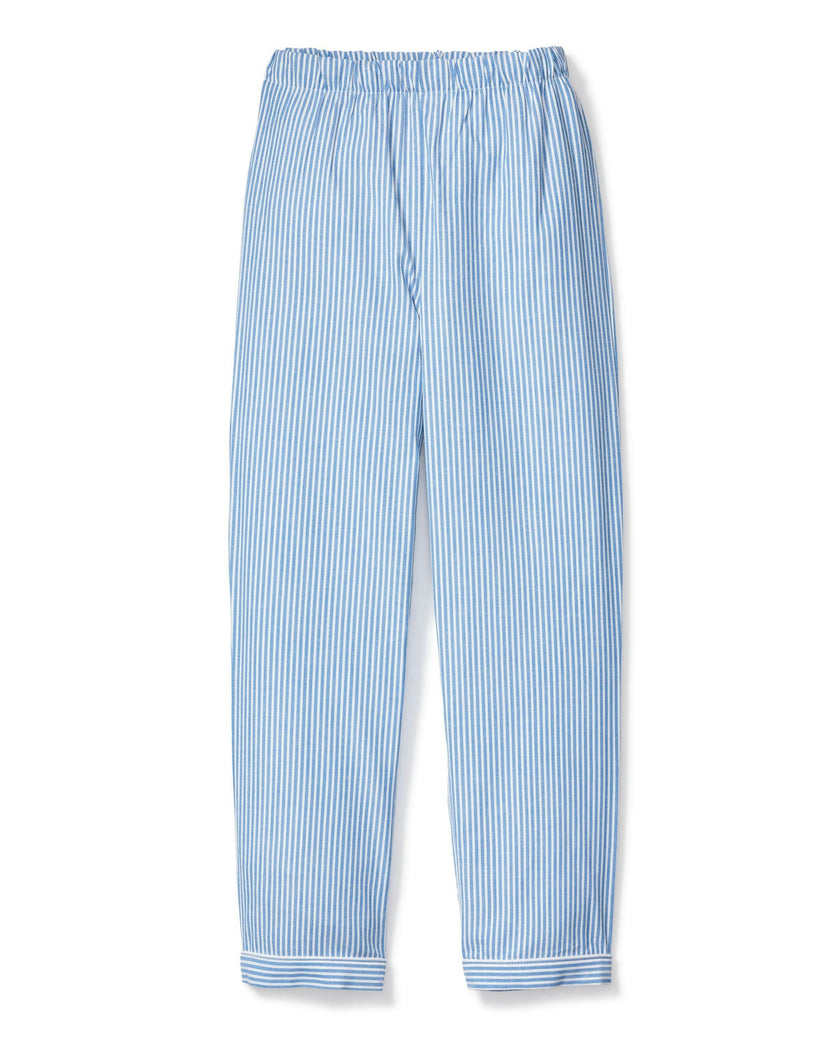 Kid's Twill Pajama Pants in French Blue Stripes