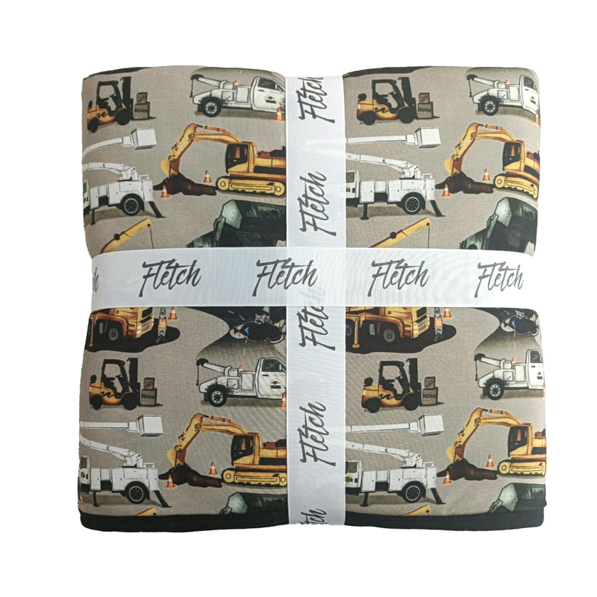 Work Hard, Play Hard Quilted Bamboo Blanket