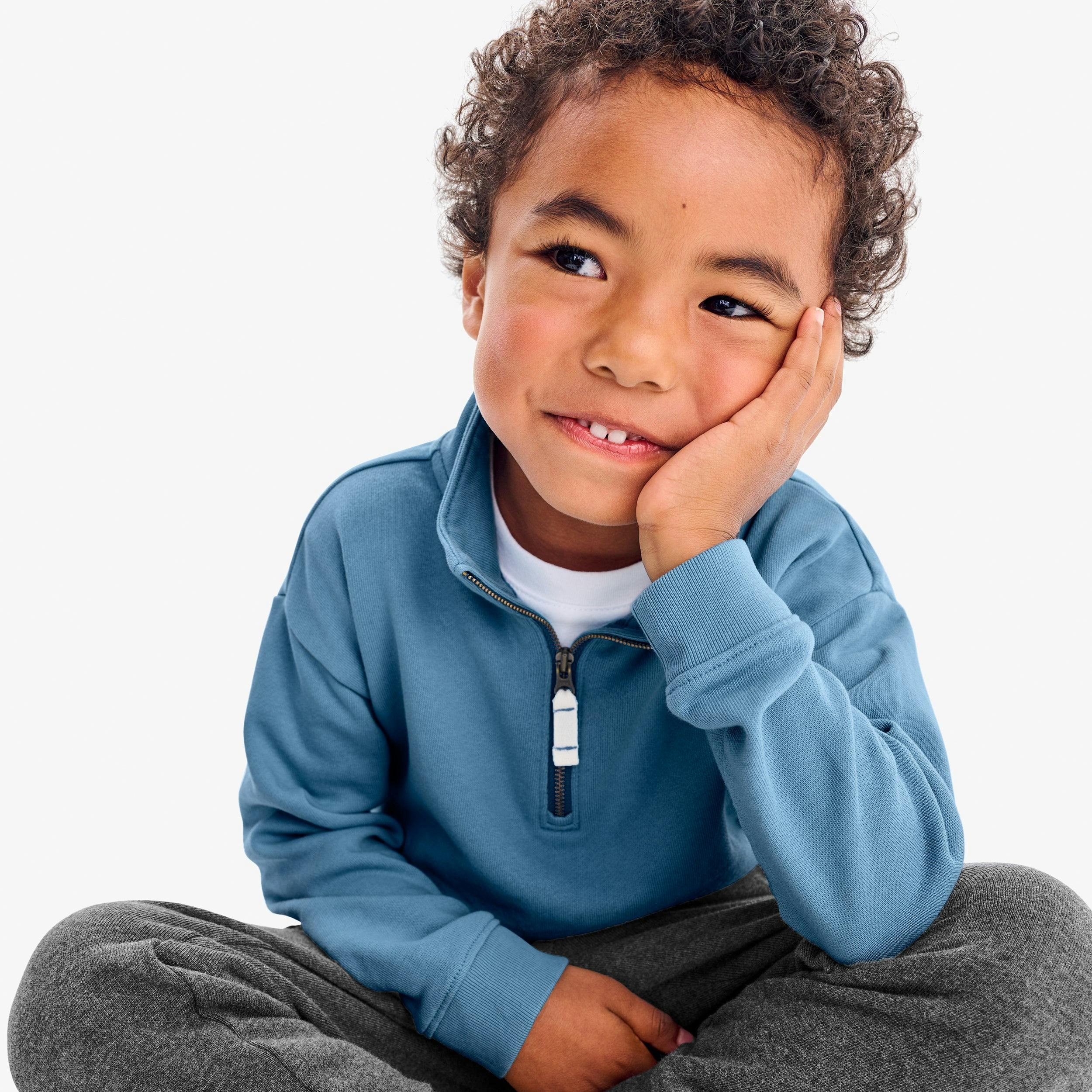 Kids quarter zip sweatshirt