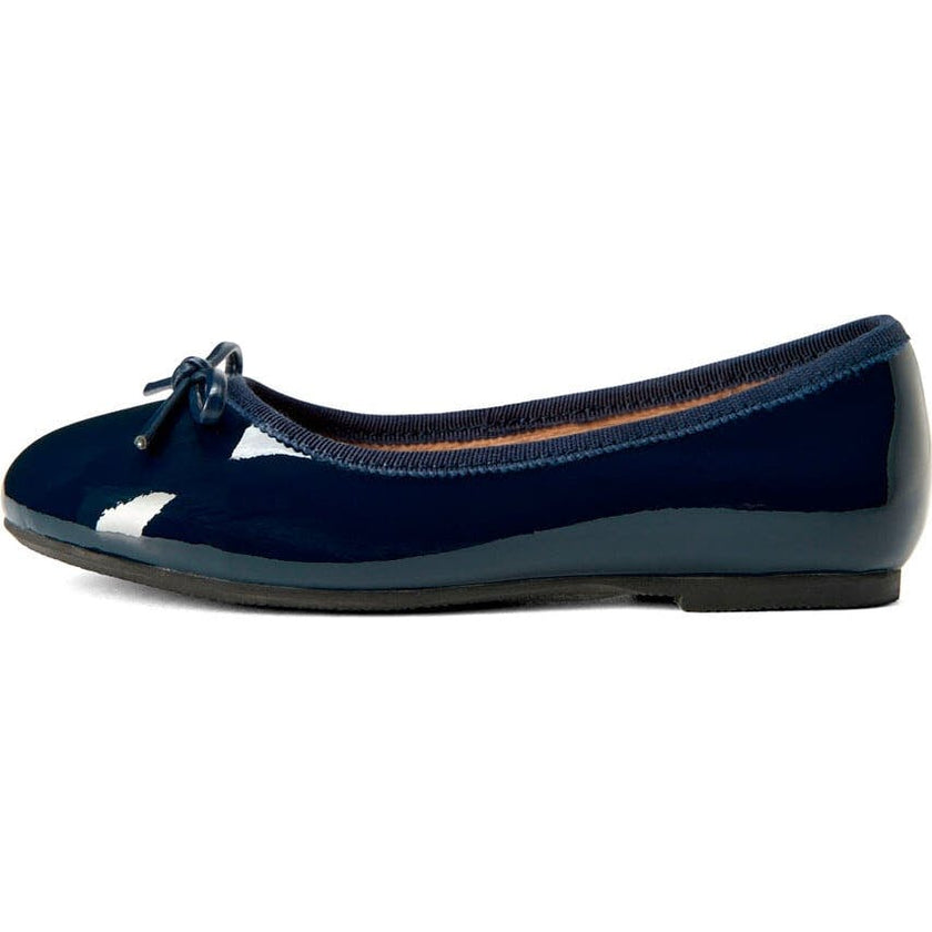 Fannie Glossy Leather Sweet Bow Ballet Flats