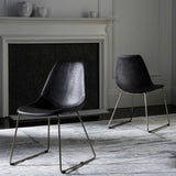 Set of 2 Dorian Midcentury Modern Leather Chair