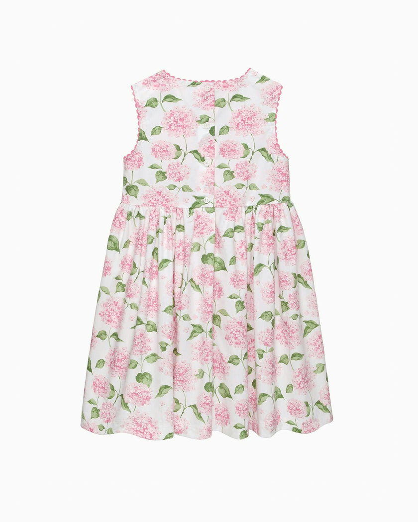 Adelina Summer Dress in Pale Pink Hydrangea