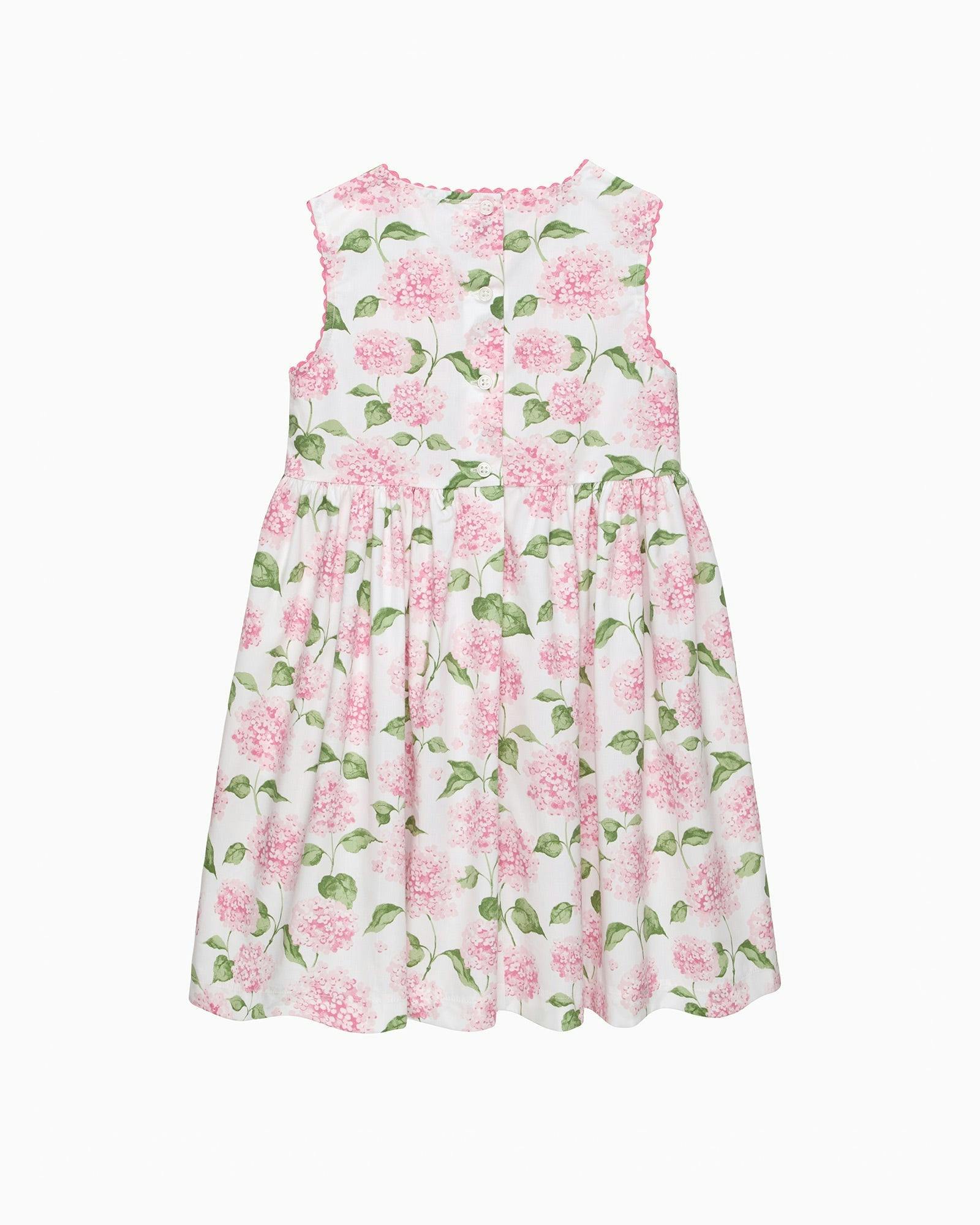 Adelina Summer Dress in Pale Pink Hydrangea