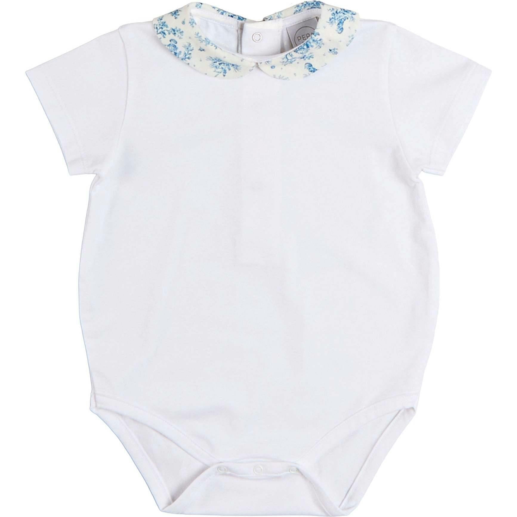 Audrey Toile Peter Pan Collar Bodysuit in Blue (1mth-2yrs)